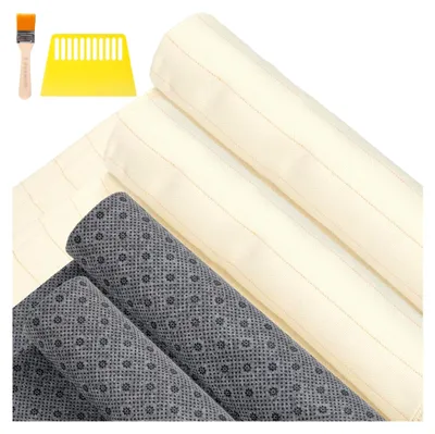 Produktbild von 4 Stück Tuftingtücher für Teppiche in 200 x 150 cm und 180 x 99 cm rutschfest mit markierten Linien, Tufting-Set für DIY-Teppiche