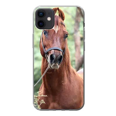 Produktbild von MuchoWow® Handyhülle Schutzhülle Hülle für iPhone 12 mini Pferd - Wald - Halfter Silikon Softcase Handy Hülle - Bild