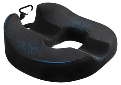 Produktbild von Orthopädisches Sitzkissen, Hämorrhoidenkissen mit Memory-Schaum, Steißbeinkissen für Bürostuhl, Auto, Rollstuhl, schwarz