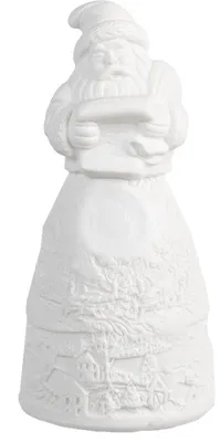 Produktbild von Clayre & Eef Weihnachtsdekoration mit LED-Beleuchtung Weihnachtsmann Ø 5x11 cm Weiß Porzellan