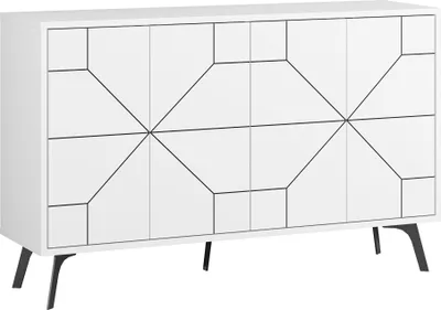 Obrázek produktu pro Skye Decor, Dune - White, skříně do obývacího pokoje, bílá, 123 x 62,4 x 35 cm