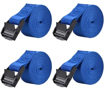 Obrázok produktu pre Popruh na upevnenie, nosnosť 200 kg, šírka 25 mm, dĺžka 2 m, modrá farba, 4 kusy