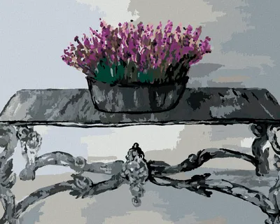 Produktbild von Zuty - Malen nach Zahlen - LAVENDEL AUF EINEM DEKORATIVEN TISCH, 40x50 cm, mit Keilrahmen (bereits gespannt)