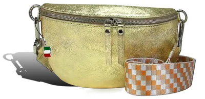 Image de Florence sac bandoulière assortie or multicolore cuir sac banane D2OTF807Z