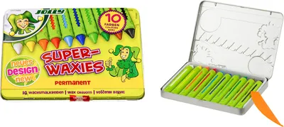 Zdjęcie produktu dla JOLLY 5955-0015 10 JOLLY SUPERWAXIES Wachsmalstifte farbsortiert