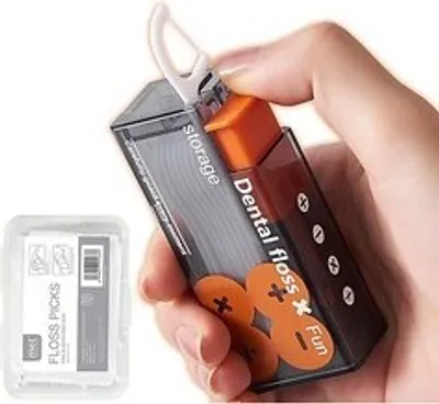 Produktbild von Zahnseide Spender, Nachfüllbarer, Zahnseide Spender & Zahnseide Spenderhalter, mit 65 Zahnseide Spendern, perfekt cooler Zahnseide-Spender