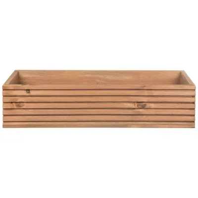 Produktbild von Balkonkasten Helle Eiche Holz 64 cm Blumenkasten Pflanzkasten Kräuterkasten Pflanzkübel für Balkon Terrasse Fensterbank