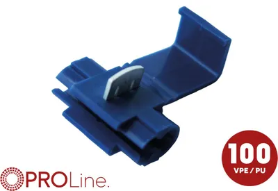 Obrázek produktu pro Spojovací svorky, modré, pro vodiče o průřezu 1,0 mm² - 2,5 mm², balení 100 kusů