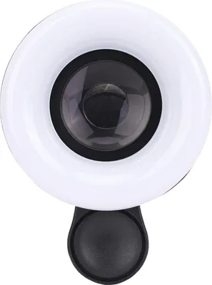 Obrázek produktu pro Elprico 15x makroobjektiv pro telefon s LED světlem, přenosný dobíjecí stmívatelný, pro fotoaparát telefonu, 3000 až 6500 000 kroužkový objektiv pro telefon