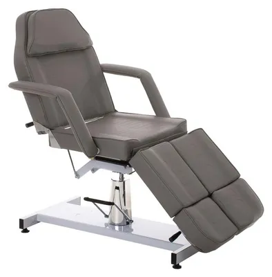 Produktbild von Kosmetikliege PASSAU hydraulisch - 86x185x185cm, Kunstleder, Grau | Massageliege Tattooliege
