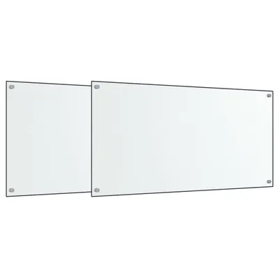Produktbild von Küchenrückwände 2 Stk. Transparent 80x60 cm Hartglas