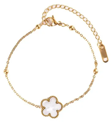 Immagine prodotto di Affascinante bracciale placcato oro con un fiore EWB250254G