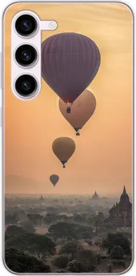 Produktbild von König Design Hülle kompatibel mit Samsung Galaxy S23 Plus Kunststoff Soft Handyhülle - Handy Case Heißluftballons