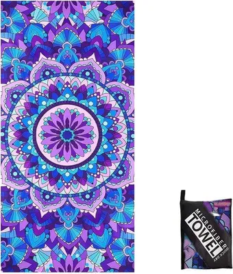 Produktbild von Famanu Strandhandtuch große dünne Mikrofaser 160 x 90 cm - schnell trocknend und sandfrei