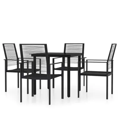 Produktbild von vidaXL 5-tlg. Garten-Essgruppe Schwarz
