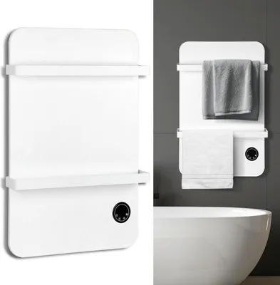 Produktbild von Izrielar Wandmontage Handtuchtrockner Infrarotheizung 600W - Temperaturregelung - Fernbedienung WiFi Smart App fähig, inkl. für Schlafzimmer, Badezimmer usw.