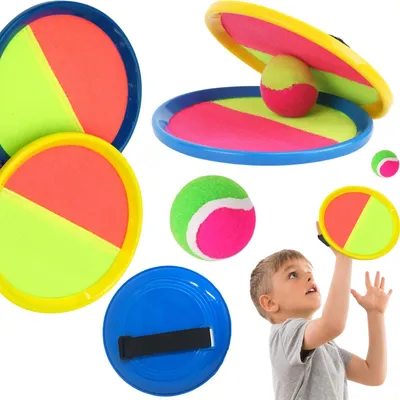 Zdjęcie produktu dla Gra na Rzepy Catch Ball Paletki + Piłka Gra Plażowa Rodzinna  Zręcznościowa