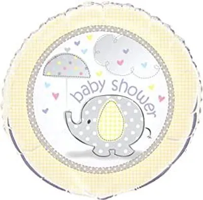 Image de Ballon naissance fête de bébé jaune 45cm