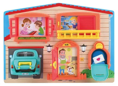 Image de Playgo Ontgrendel en Ontdek Speelbord Hout Huis