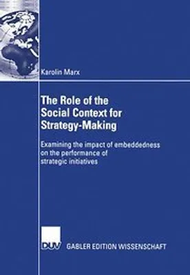 Obrázek produktu pro The Role of the Social Context for Strategy-Making