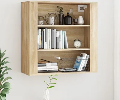 Produktbild von The Living Store Wandschrank Sonoma-Eiche 80x33x80 cm Holzwerkstoff