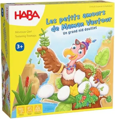 Image de Haba Jeu de société Maman Vautour - Jeu coopératif pour enfants Construire un nid Bois