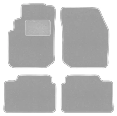 Image de Tapis de sol en moquette pour Nissan Primera P10 1990-1998 (break/liftback/berline) – jeu 4 pièces, gris, sur mesure – Wielganizator OSLO