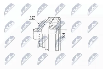 Produktbild von Gelenksatz für Antriebswelle Vorderachse, Länge 73 mm, Außenverzahnung 37