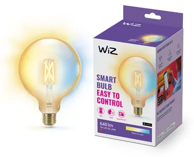 Productafbeelding van Whites LED-lamp met gloeidraad, amberkleurig, G125, E27