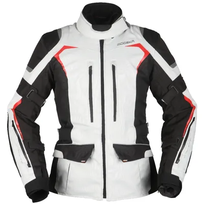 Immagine prodotto di Modeka Elaya Lady giacca tessile da donna grigio chiaro / nero 38