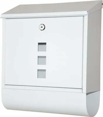 A white mailbox is shown against a white background.