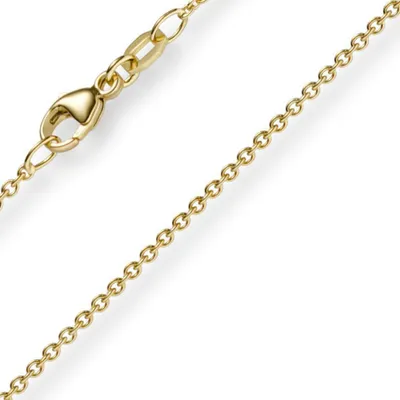 Produktbild von 1,5mm Rund-Ankerkette aus 750 Gold Gelbgold Kette Collier Halskette, 55cm