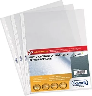 Produktbild von Favorit 100460054 Klarsichthülle 220 x 300 mm Polypropylen (PP) 100 Stück(e)