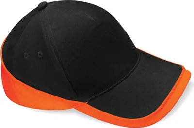 Immagine prodotto di Berretto / Cappello da competizione Beechfield B171 | Teamwear - Colore: Nero/Arancione - Taglia: Unica