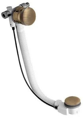 Produktbild von Polysan Ablaufgarnitur mit Einlauf, Bowdenzug, Länge 975mm, Stopfen 72mm, Bronze