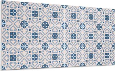 Produktbild von Muster Mit Ornamenten Auf Fliesen – Selbstklebende Fliesen – Wandverkleidung – Wandpaneel – PVC Fliesen – Vinylflisen – PCV Flisen – Selbstklebend – Wanddeko – 6 Stück 60 x 30 cm