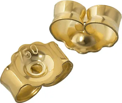 Produktbild von 1paar 750 Gelbgold Gegenstecker Ohrstecker Ohrstopper Loch 0,8mm Ohrmutter 4824