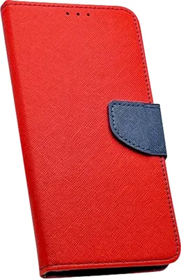 Produktbild von Buch Tasche "Fancy" kompatibel mit SAMSUNG GALAXY A73 5G Handy Hülle Etui Brieftasche Schutzhülle mit Standfunktion, Kartenfach Rot-Blau