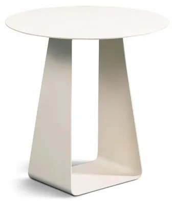 Produktbild von Beistelltisch - Ø 45 cm - Cremeweiß - Metall