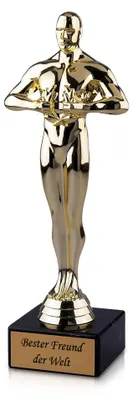 Immagine prodotto di Trofeo Gouden Cup – 24 cm, con incisione e base in marmo