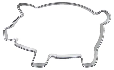 Produktbild von Ausstechform Schweinchen Edelstahl 65x40mm