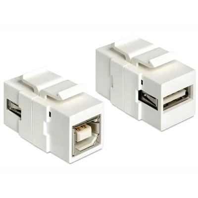 Produktbild von DeLOCK 86320, Weiß, USB 2.0 A, USB2.0 B, 16,8 mm, 34,4 mm, 22,3 mm