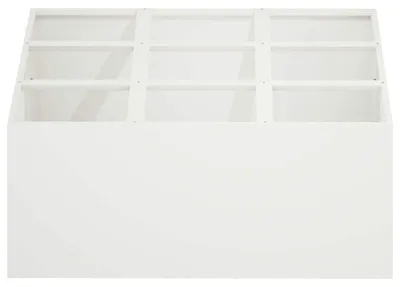 Obrázek produktu pro vidaXL Zahradní květináč, bílý, 100 x 100 x 30 cm, ocel s válcováním za studena