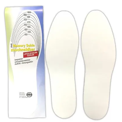 Produktbild von 1 Paar Memory Foam Schuheinlagen Zuschneidbar Gr. 36-45 Schaumstoff Einlagesohlen Einlegesohlen Schaum Schuh Sohlen Einlage