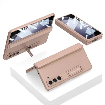 Obrázek produktu pro Pouzdro na Samsung Galaxy Z Fold 5, Magnetické ochranou pantu, All-Inclusive kryt s ochranou displeje a stojánkem zlaté
