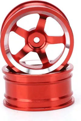 Obrázok produktu pre 4ks 1/10 hliníkové zliatiny nábojov kolies Príslušenstvo RC diely vhodné pre HSP 94123 Touring Drift CarRed