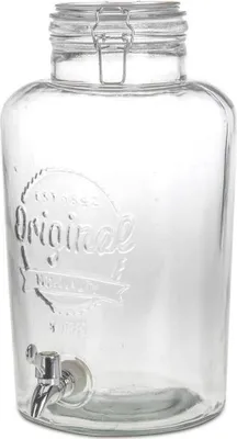 Obrázek produktu pro Skleněná nádoba s kohoutkem a víkem - dávkovač nápojů, 8 l