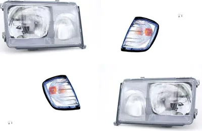 Zdjęcie produktu dla Johns, reflektor pasuje do Mercedes W124 84-89 + H4 H3 zestaw prawy + kierunkowskazy