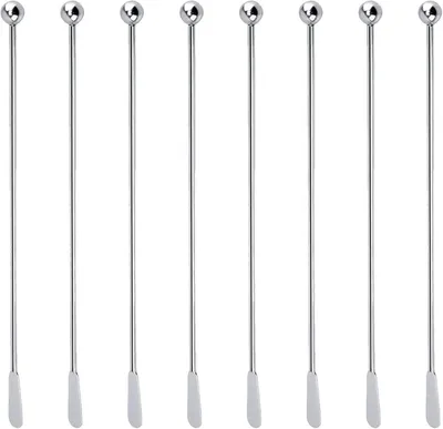 Produktbild von Edelstahl-Cocktailspieße - Cocktailrührstäbchen - Swizzle Sticks - 8 Stück Rührstäbchen