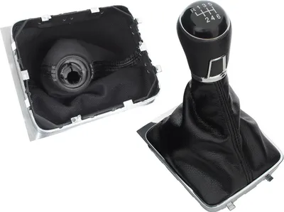 PREMIUM Schaltknauf Knauf Chrom Naht Schwarz 6-Gang für VW Passat 3C B6 – Produktansicht
